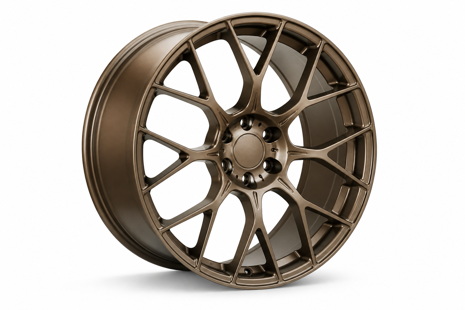 Bronze concave mesh alloy wheel